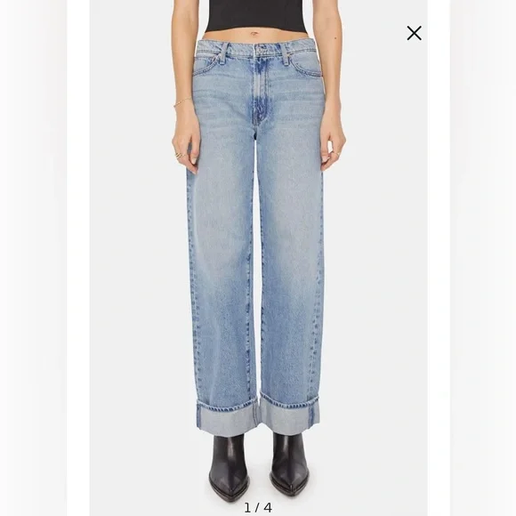 MOTHER The Dodger Cuff Jeans Size 25 in Leap of Faith NWT - Picture 1 of 16